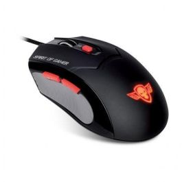 RATÓN SPIRIT OF GAMER PRO-M2 - 2800DPI - 6 BOTONES - LUZ DE FONDO - USB - CABLE 1.5M - NEGRO Y ROJO