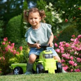 ECOIFFIER - Portarremolque para tractor verde 85 cm - 4359AL - Con baúl debajo del asiento reclinable. 12-36 meses. Origen Francia