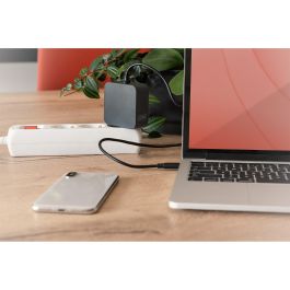 Digitus Cargador Universal para Portátil USB-C 65W, Adaptador de Corriente AC, Cable 1.2m, Negro