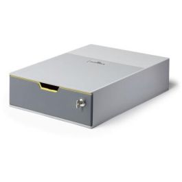 Durable Caja de Cajones VARICOLOR SAFE, 1 Cajón, con Cerradura, Plástico, Gris, Formato A4/C4, 280x95x356 mm