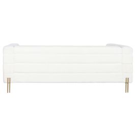 Sofa DKD Home Decor Blanco Dorado 85 x 73 x 205 cm