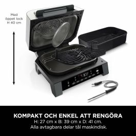 Ninja Parrilla y Freidora sin Aceite MAX 6 en 1 DG551EU 1760 W Gris 6 Modos de Cocción