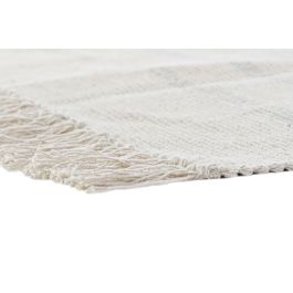 DKD Home Decor Alfombra Boho Blanco Gris 180 x 0.75 x 120 cm (2 Unidades)