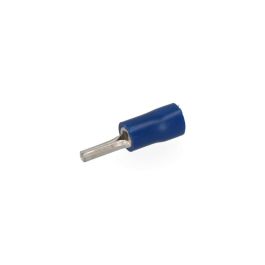 Edm Terminal preaislado puntera PVC, acero, metálico/azul, Ø 0,25 x 2,2 cm, blister 10 unid.