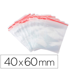 Q-connect Bolsa Autocierre 40x60 mm Paquete 100 Unidades Plástico Transparente 50 Micras Precio: 0.88999977. SKU: B18FB7TX84