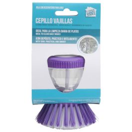 Je cherche une Idee Cepillo Limpia Vajilla con Depósito Rellenable y Botón Dispensador para Cocina
