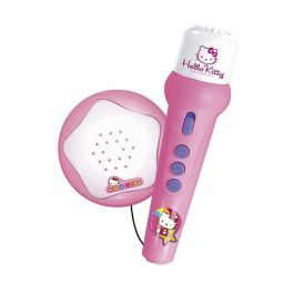 Reig Micrófono de mano infantil Hello Kitty con amplificador, ritmos, luces y sonidos. Juguete de Plástico para niños a partir de 3 años.