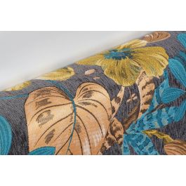 DKD Home Decor Cabecero Cama Tropical Hojas 10 x 60 x 160 cm Poliester Madera MDF