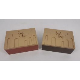 DKD Home Decor Caja Cozy boho 22 Marron Oscuro Terracota 12 x 6.5 x 17 cm (4 Unidades) Precio: 13.6900005. SKU: B1GKZCG3HM