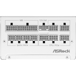 ASRock SL-1000GW Fuente de Alimentación, 1000W, 80 PLUS Gold, Modular, Blanca, PCI-E 5.1