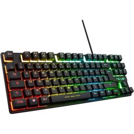 Teclado Gaming - AZERTY - THE G-LAB - Keyz CAESIUM-TKL - Sin Teclado Numérico - Retroiluminado - Negro