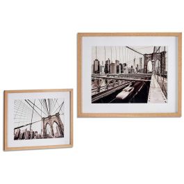 Giftdecor Cuadro Puentes Surtidos Apaisado Marco Haya 43x53 cm con gancho para colgar (Set de 6) Precio: 86.49999963. SKU: S3608319