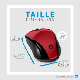 HP Ratón Inalámbrico 220 (Sunset Red) - Ratón Inalámbrico de Tamaño Viaje con Larga Duración de Batería