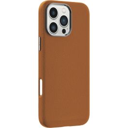 eSTUFF Funda INFINITE VENICE para iPhone 16 Pro - Cuero Magnético, Marrón - 86% Plástico Reciclado