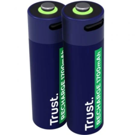 Trust Pack de 2 Pilas AA Recargables 25584 USB-C 1700 mAh Duraderas Sostenibles Precio: 13.50000025. SKU: B1D32G3NG8
