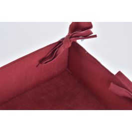 DKD Home Decor Cesta Navidad Moderna Reno Flores Algodón Azul Celeste Rojo 30x30x10 cm Pack 12 Unidades