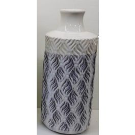 DKD Home Decor Jarrón Mediterráneo de Porcelana Bicolor Azul 13x13x31 cm Precio: 9.78999989. SKU: S3030938