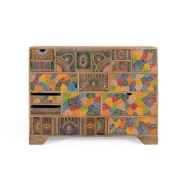 Giner y Colomer Cómoda de Madera de Mango con 14 Cajones y Pintura a Mano 120 cm Precio: 1209.9879. SKU: B12W8DEW73