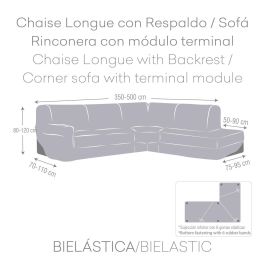 Funda para chaise longue de brazo largo derecho Eysa ROC Azul 110 x 120 x 500 cm