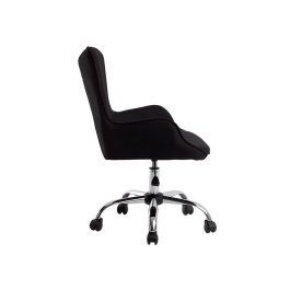 Q-connect Silla de Escritorio Mes Sina con Base Metálica, Altura Máx 960mm, Ancho 570mm, Prof. 620mm, Ruedas Premium, Color Negro