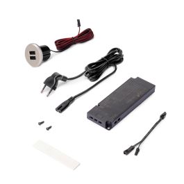 Emuca Kit de conector USB para carga Plugy, incluye convertidor y 2 USB tipo A, para encastrar en el mueble en diámetro 25mm, Plástico, Gris metalizado Emuca Kit de conector USB para carga Plugy, incluye convertidor y 2 USB tipo A, para encastrar en el mueble en diámetro 25mm, Plástico, Gris metalizado Precio: 30.50000052. SKU: B16F66P8WQ