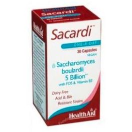 HEALTH AID Sacardi Saccharomyces Boulardii 30 Vcaps. para Control y Prevención Alteraciones Digestivas e Infecciones Precio: 26.4999999. SKU: B1FNVJN6PV