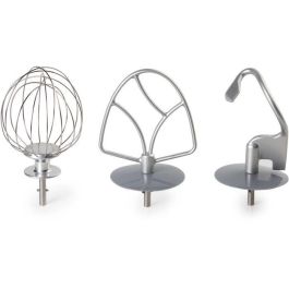 Domo DO9079KR Robot de cocina con motor 1500W, cuenco 6.7L acero inoxidable, batidor, amasador y velocidad progresiva Gris