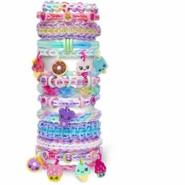 Bandai Rainbow Loom Kit para Crear Pulseras Elásticas Personalizadas - Incluye 4000 Bandas y Perlas Beadmojis, Ideal para Niños +4 Años