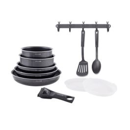 Batería de cocina - Todas las fuentes de calor, incluida la inducción - ART & CUISINE - AC1083 - Aluminio - 10 piezas - Negro Precio: 63.50000019. SKU: B1C4Z57SCV