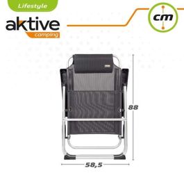 Silla camping aluminio reclinable 5 posiciones 44x55x101cm Silla camping aluminio reclinable 5 posiciones 44x55x101cm
