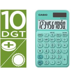 Calculadora Casio Sl-310Uc-Gn Bolsillo 10 Digitos Tax +-- Tecla Color Verde