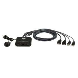 Aten CS22HF 2-Port USB FHD HDMI Cable KVM Switch, Resolución hasta 1920x1080@60Hz, Ideal para Multitarea