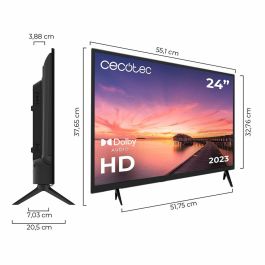 Cecotec 02610 Televisor HD de 24 pulgadas (61 cm) Negro con Sonido Dolby y Puertos HDMI/USB para Reproducir Contenido