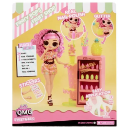 L.O.L. Surprise! OMG Sweet Nails Barra de Uñas Muñeca de Moda Pinky Pops Fruit Shop Tema de Frutas para Niñas de 4 Años en Adelante