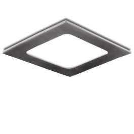 Placa LED Cuadrada 6W 600Lm 6000K Níquel Satinado GL-CL-S6N-CW, Downlight Ultrafino para Falso Techo