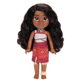 Jakks Pacific Muñeca Vaiana Disney 38 cm de PVC, incluye conjunto y tobillera, para niños +3 años