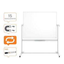 Nobo Pizarra Blanca Magnética Móvil Nano Clean Classic 150x120 cm