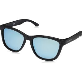 Hawkers Gafas de Sol ONE Polarized para Adultos con Cristales Azules Polarizados, Cuadradas, Montura Negra, Fibra Carbono UV400