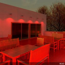 Brico BQFS11510-R Foco Proyector LED COB 10W 850Lm Rojo IP65 Aluminio 100-240V - Uso Exterior Interior 30.000h - Eq. 60W