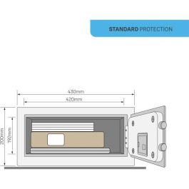 Yale YLV/200/DB2 Caja Fuerte Electrónica Digital Formato Computadora 24L - 20x43x35cm