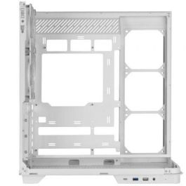 Mars Gaming MCINFINIOW Caja Torre Gaming Blanca con Cristal Templado Curvo Panorámico, 2 Ventiladores ARGB y USB-C. Compatible ATX.