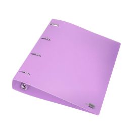 Carpeta Liderpapel 4 Anillas Mixtas 40 mm Polipropileno Din A4 Lavanda Opaco