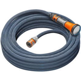 Gardena Liano Xtreme Kit Manguera 15m 1/2" Gris Resistente UV Heladas Fácil Almacenamiento