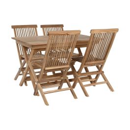 Mesa Comedor Terraza Y Jardin DKD Home Decor Marron 70 x 75 x 120 cm Set de 5 Precio: 416.69000021. SKU: B187KLERBR