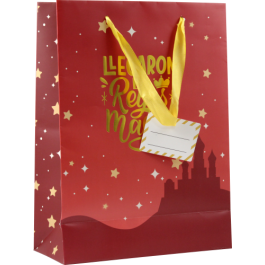 Bismark 333601 Bolsa Papel Reyes Magos S, 24x10x32 cm, con Foil, Tarjeta Colgante y Asas Lazo. Colores Surtidos Precio: 6.69000046. SKU: B135BSWFJ8