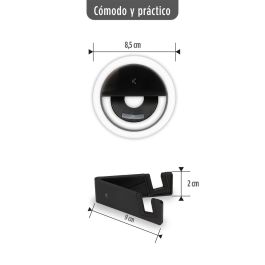 Aro de Luz para Selfie Recargable KSIX TP-8427542116006_BXYOUTBMINI_Vendor 3W Aro de Luz para Selfie Recargable KSIX TP-8427542116006_BXYOUTBMINI_Vendor 3W