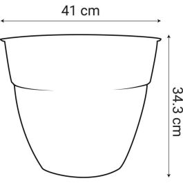 Maceta OSAKA Ø 40 cm - Volumen 28,3 L - Verde laurel - EDA