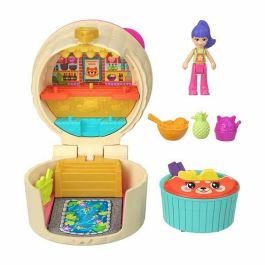Polly Pocket Caja Sorpresa del Asistente del Chef con Accesorios, Mini Figura y Vehículo