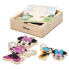 WOOMAX Puzzle de Madera Minnie Disney, 19 Piezas para Niños +2 Años (12,5x14cm)