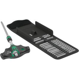 Wera 05023471001 Kraftform Kompakt 400 RA Set de Carraca con Mango en T, 17 piezas Precio: 129.49999953. SKU: B13LY46P2D